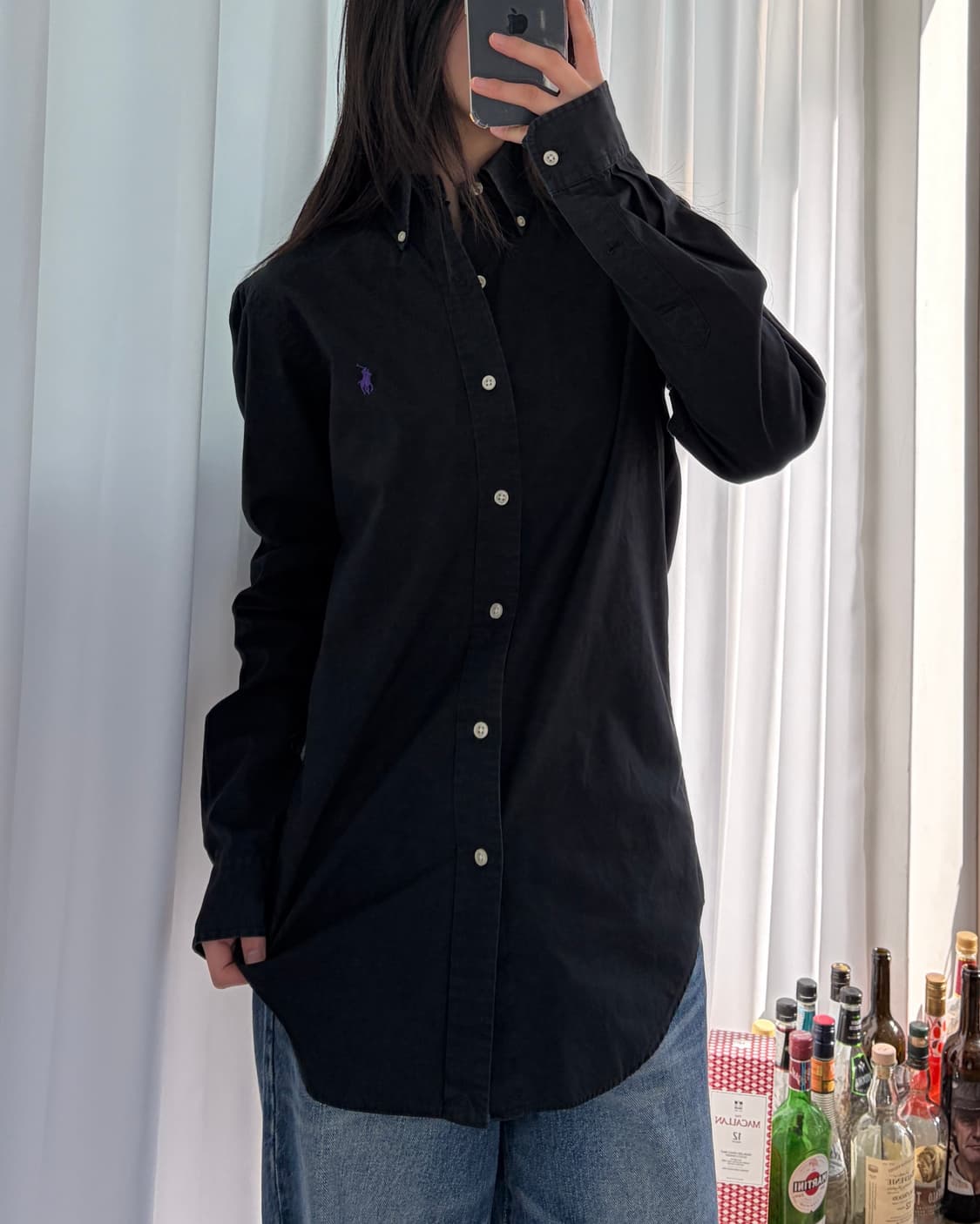 [XS]폴로 랄프로렌 클래식 블랙 포플린 셔츠 상품이미지2