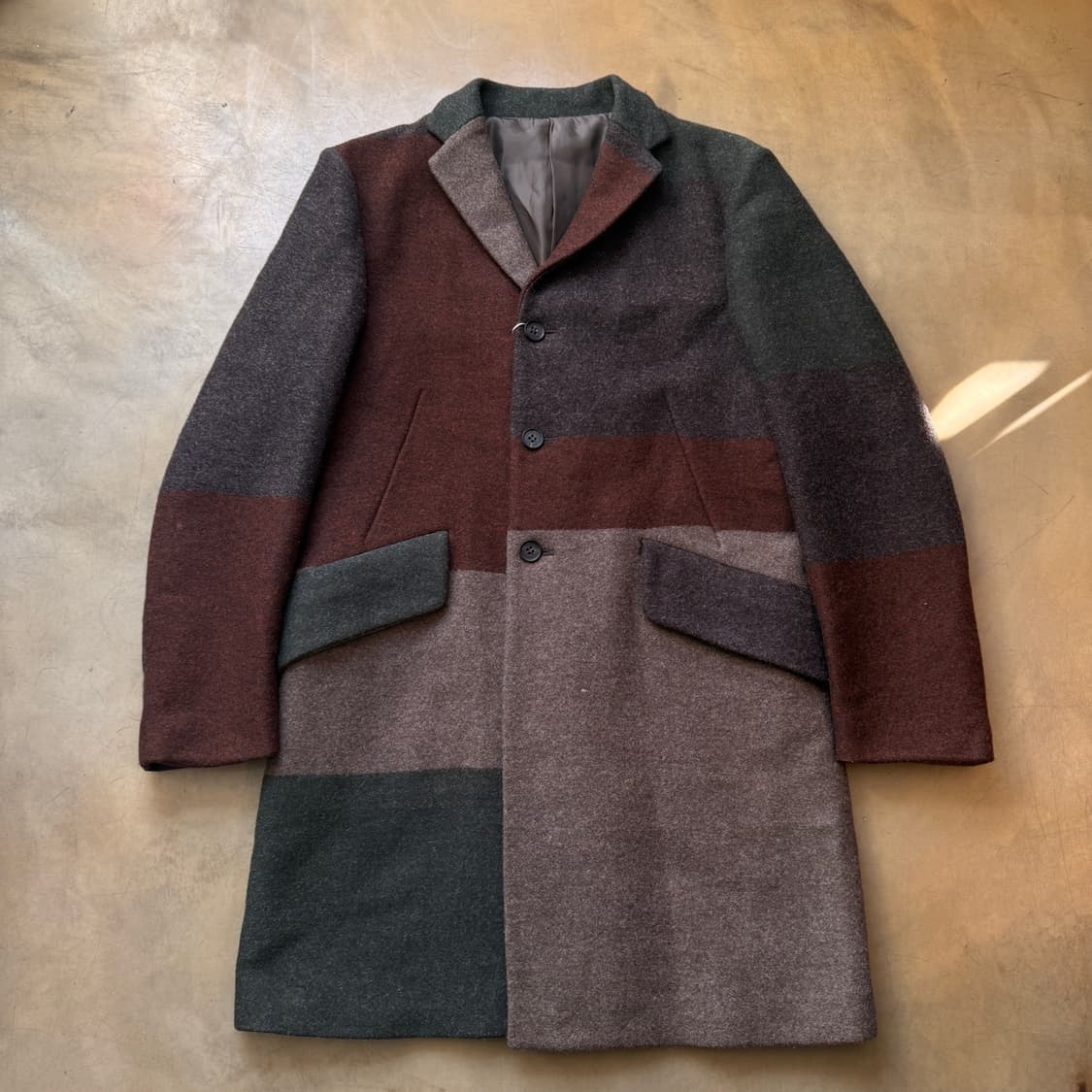 PPCM BY 아베 준이치 멀티 컬러 울 혼방 코트 상품이미지1