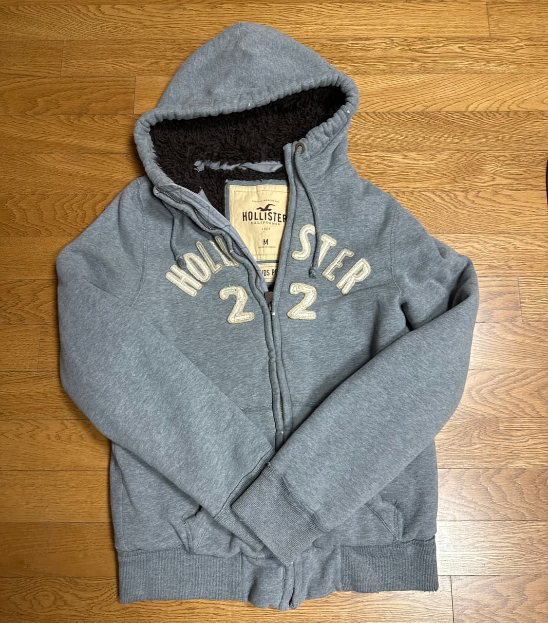 홀리스터 후드집업 겨울용! M 상품이미지1