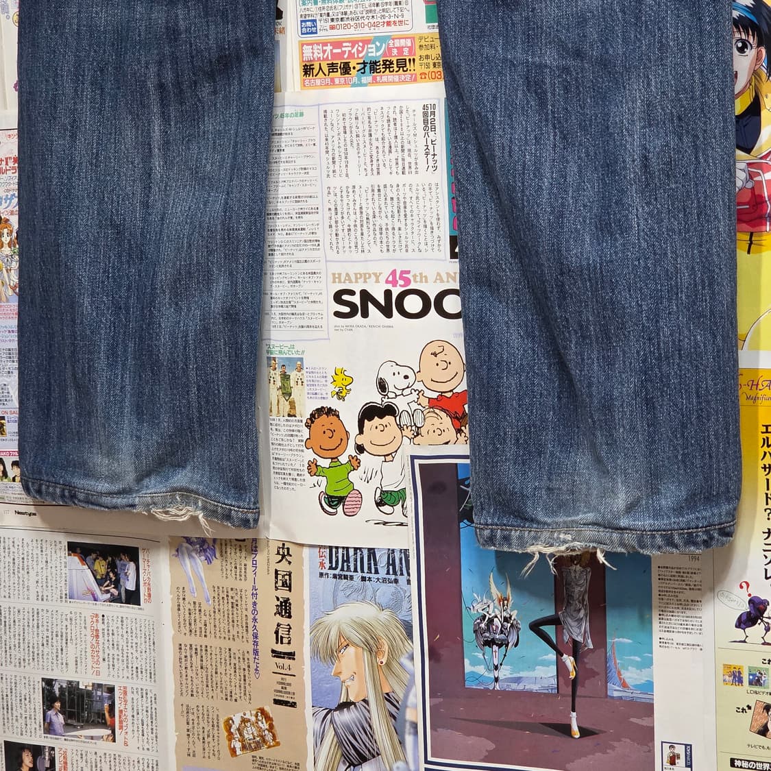 웨스턴 포켓 자수 스터드 데님 팬츠 상품이미지4