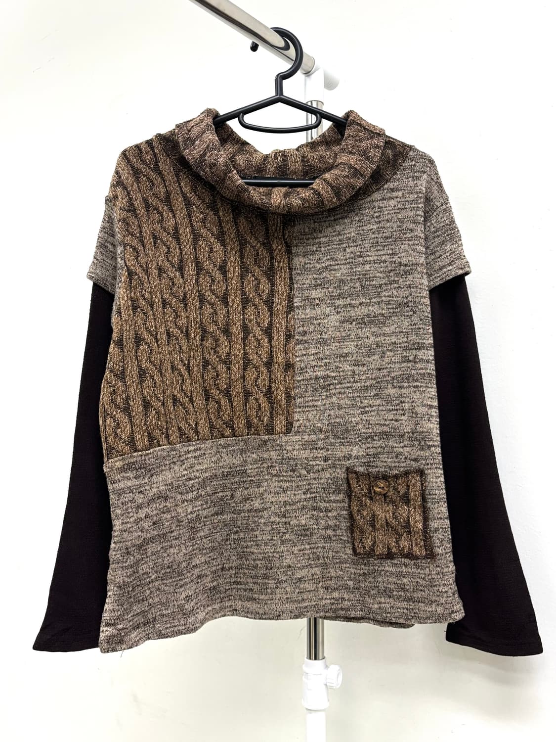 빈티지 브라운 히피 레이어드 니트 상품이미지5