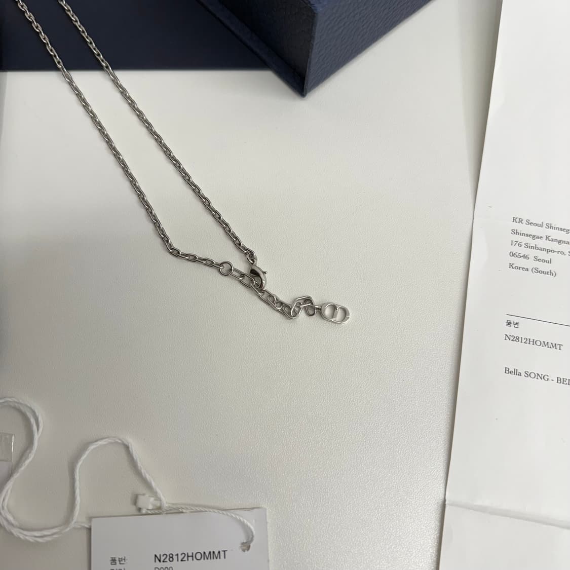 [풀박스] 디올 오블리크 플레이트 펜던트 목걸이 상품이미지5