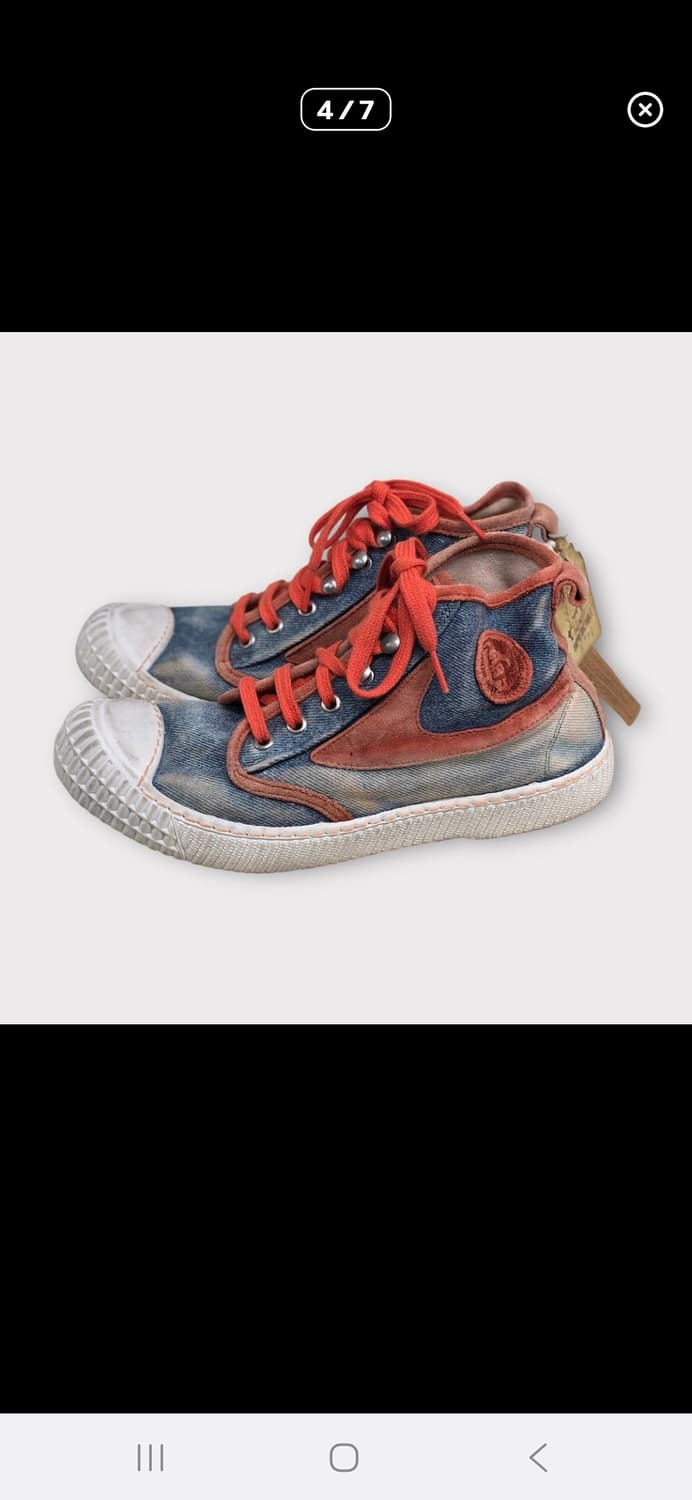 (마지막특가) 디젤 더티워싱 데님하이탑 스니커즈 상품이미지4