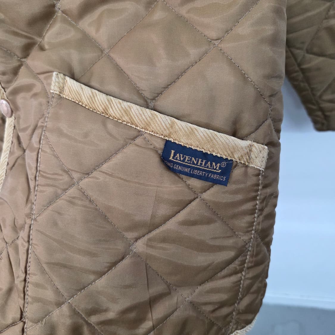 라벤햄 퀼팅 후드 자켓 브라운 여/S 상품이미지3