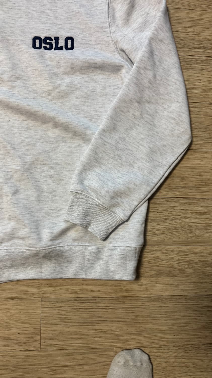 Siero 시에로 오슬로 반집업 맨투맨 XL 그레이 상품이미지4