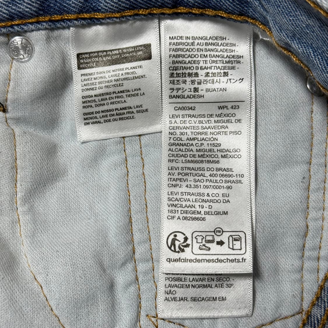 리바이스 505 연청 데님 30 상품이미지7