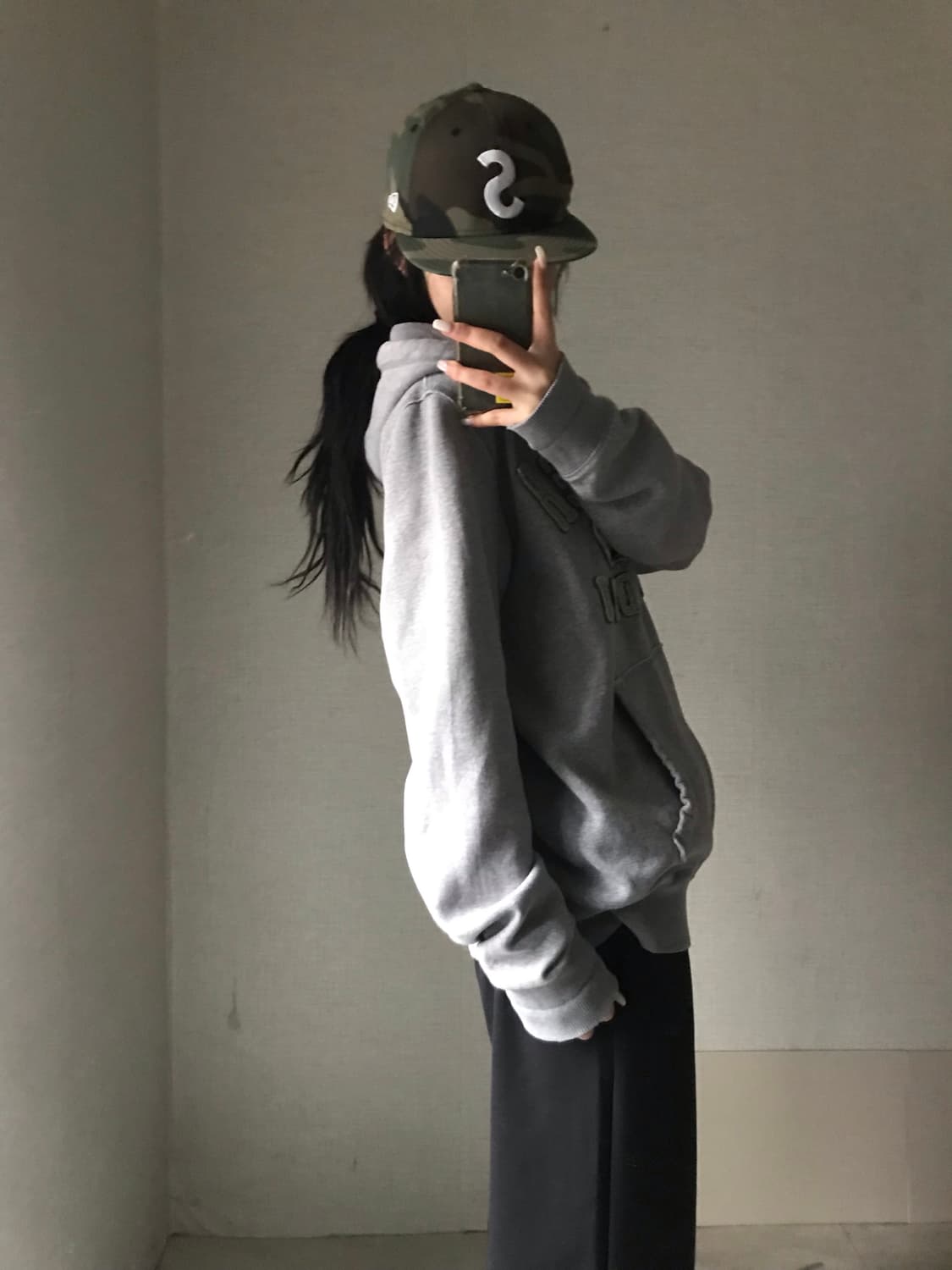 타미힐피거 그레이 빅로고 후드집업 상품이미지3