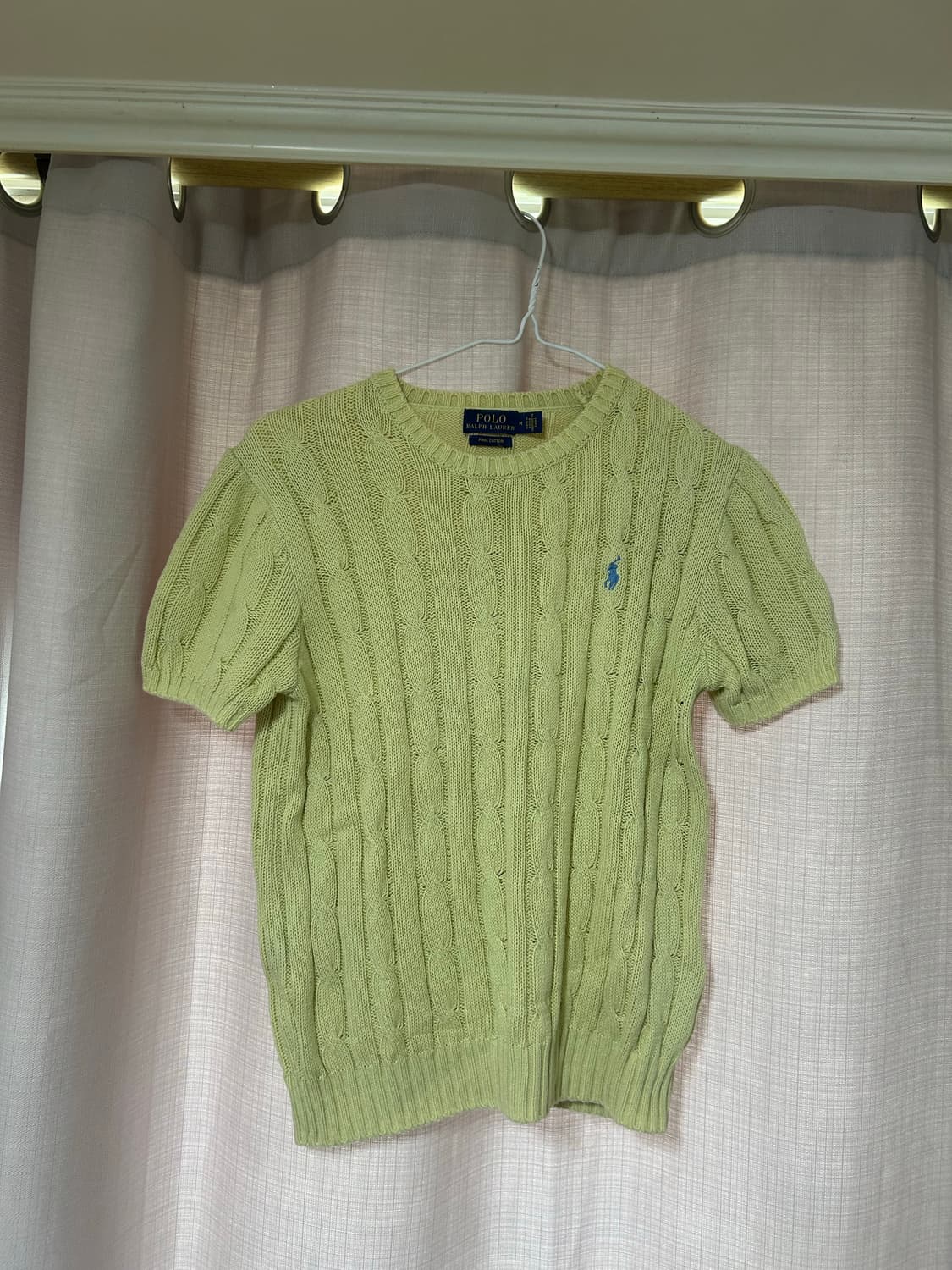 폴로 랄프로렌 라임색 반팔 니트 상품이미지1