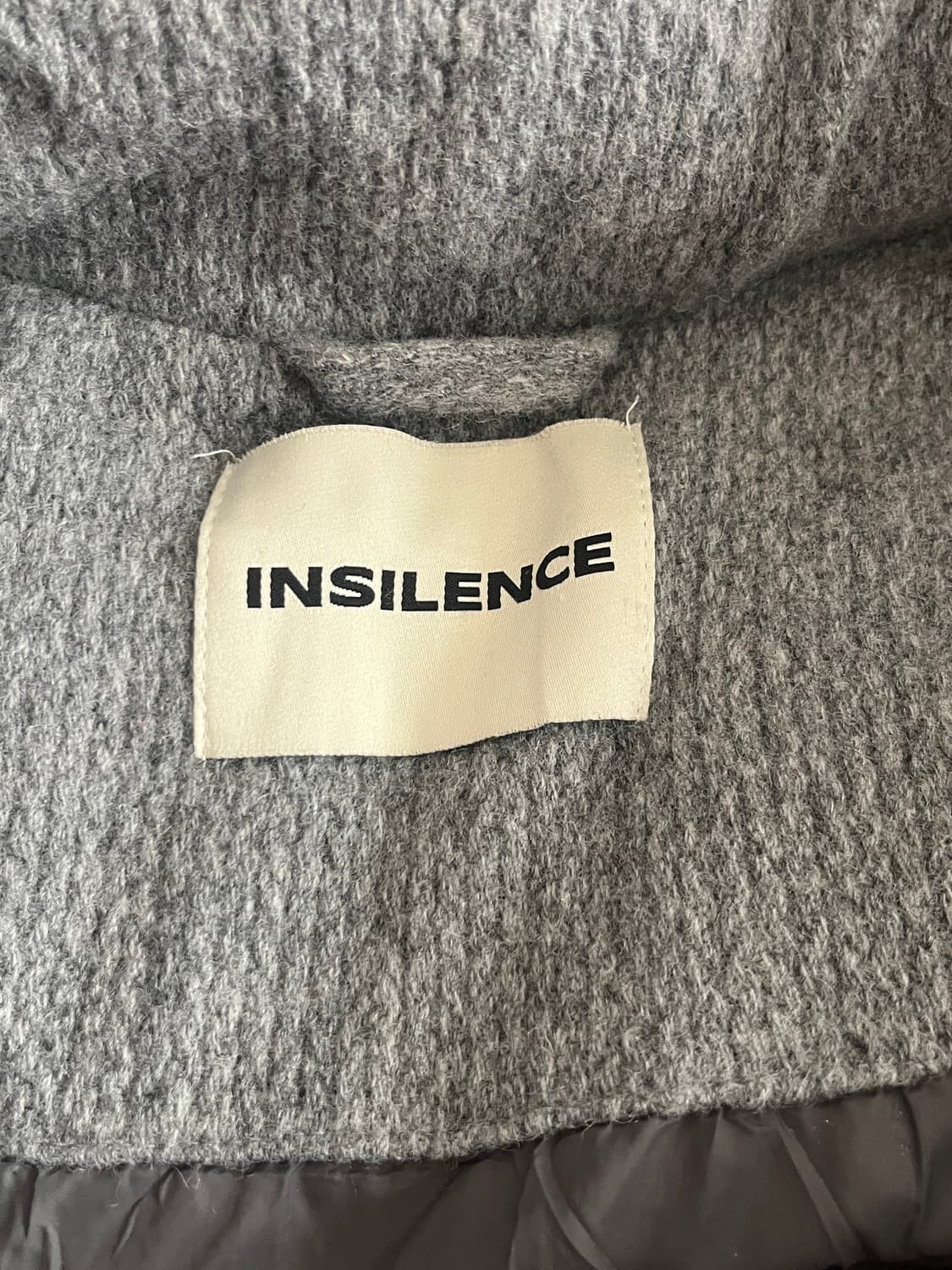 인사일런스 텍스처드 울 구스다운 자켓 패딩 그레이 M 상품이미지8