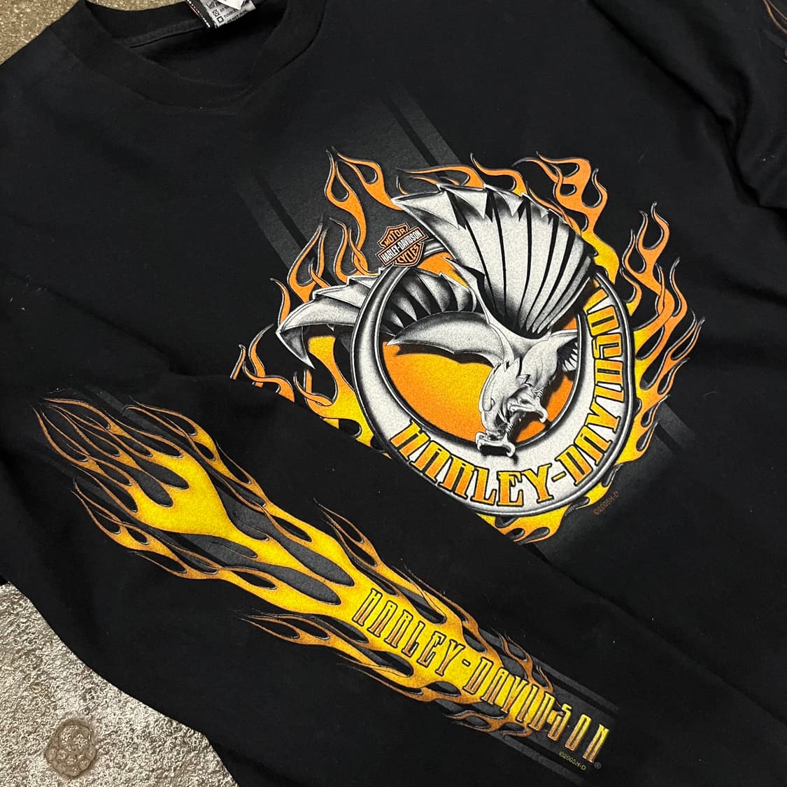 00s 할리데이비슨 플레임 프린팅 롱슬리브 (100) 상품이미지2