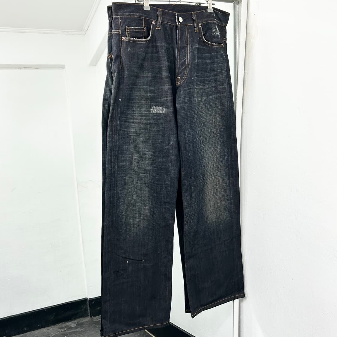 Y-3 요지 야마모토 백로고 와이드 데님 팬츠 상품이미지6