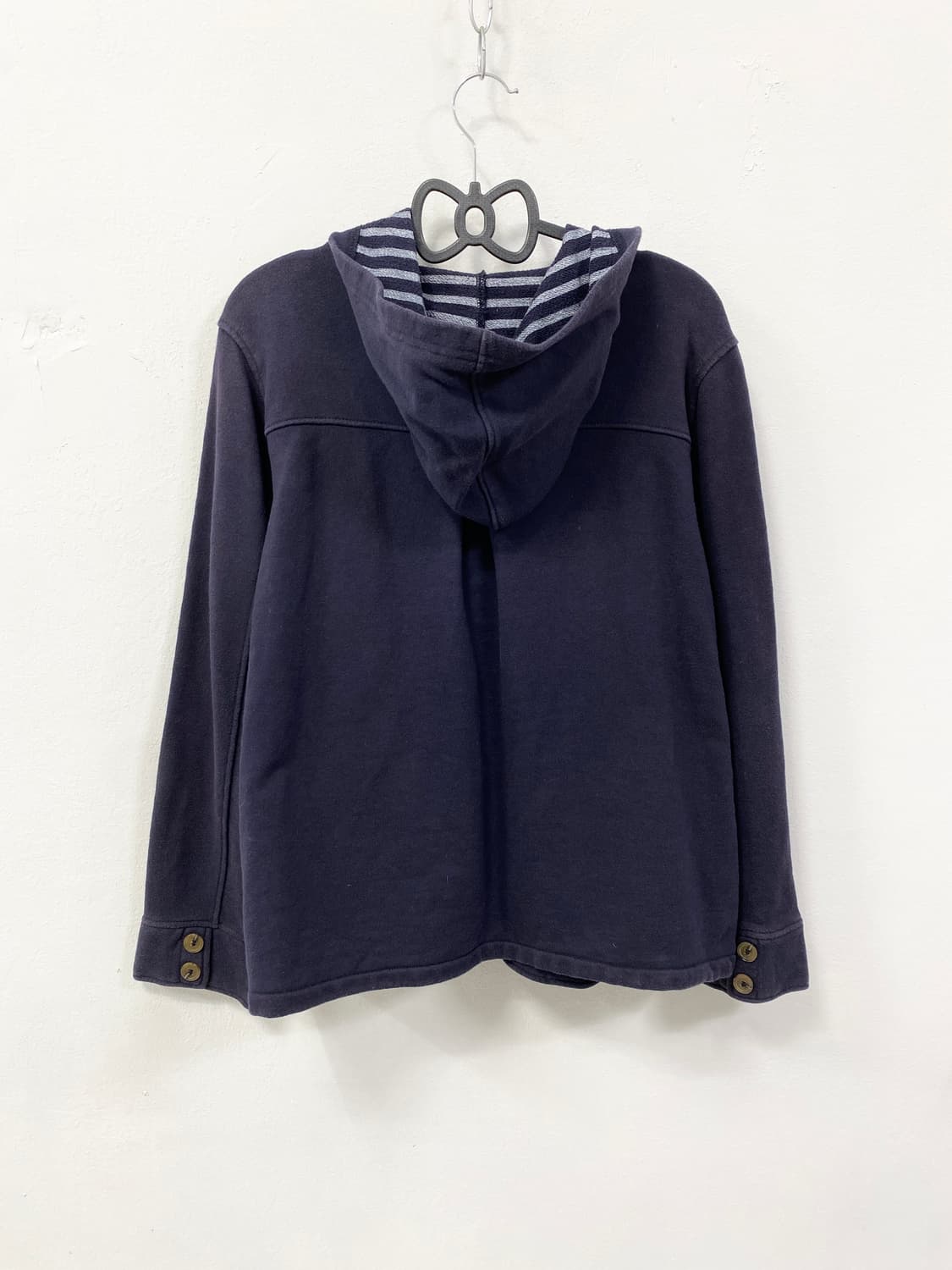 네이비 스트라이프 떡볶이 숏 후드 집업 상품이미지5