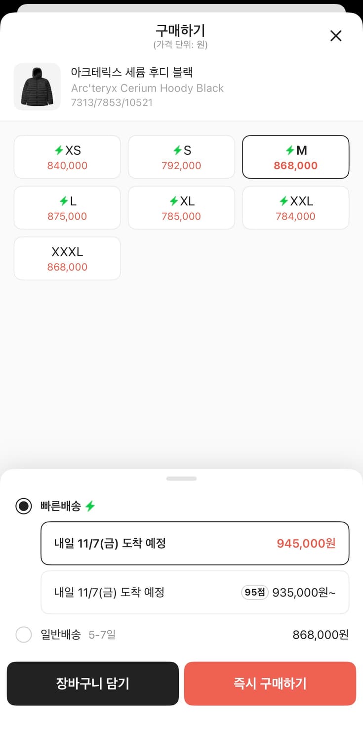 아크테릭스 세륨 후디 M 상품이미지1
