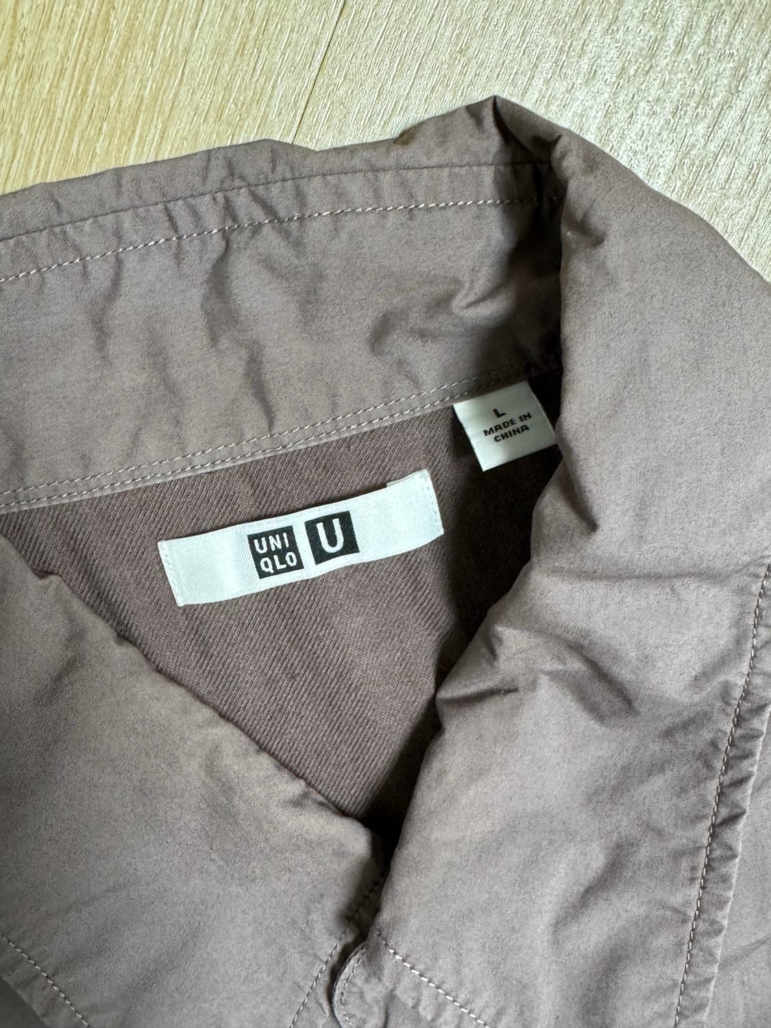 유니클로U 유틸리티 셔츠 퍼플 L 상품이미지3