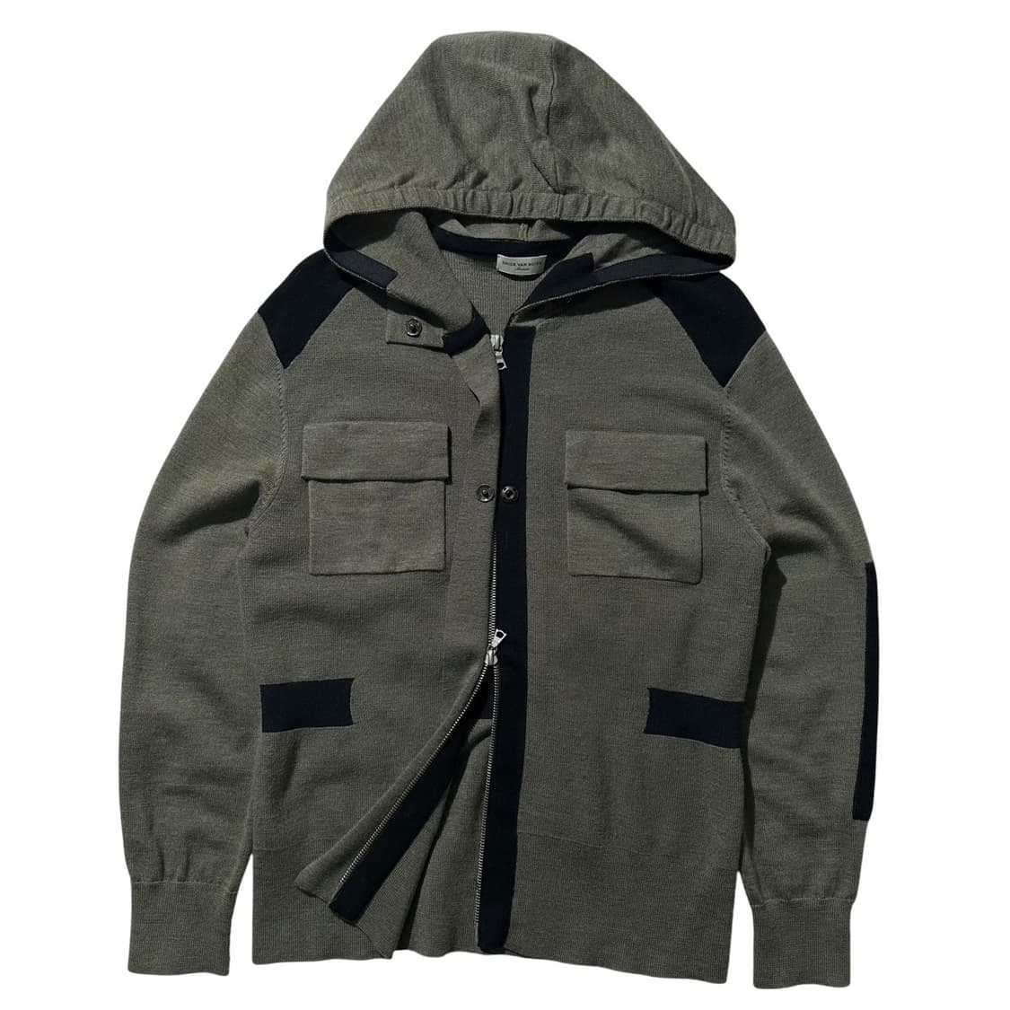 드리스 반 노튼 니트 후드집업 상품이미지1