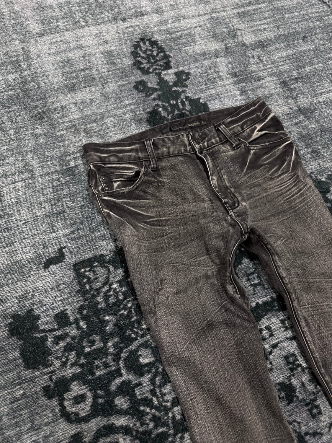 Schlussel 00s grey slim flared denim pan 상품이미지3