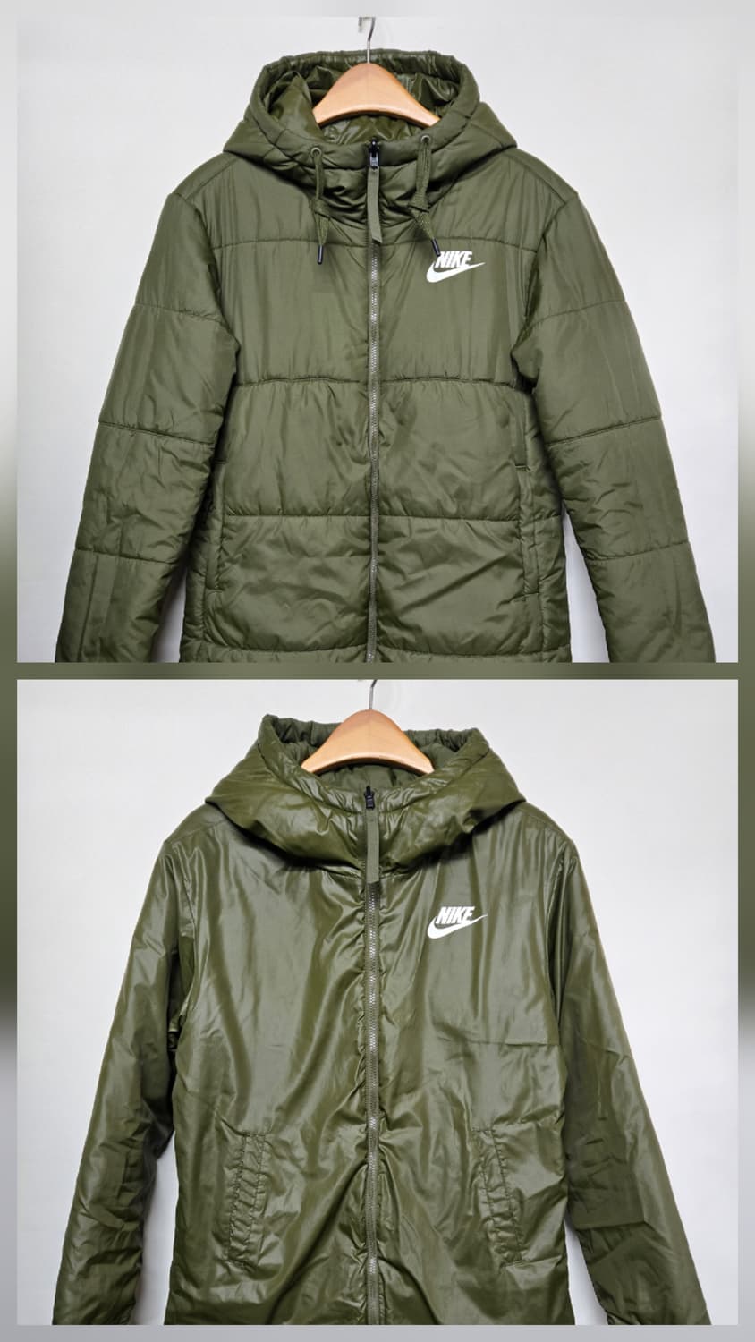 나이키 후드 양면 패딩 여성XL 점퍼 카키 상품이미지1