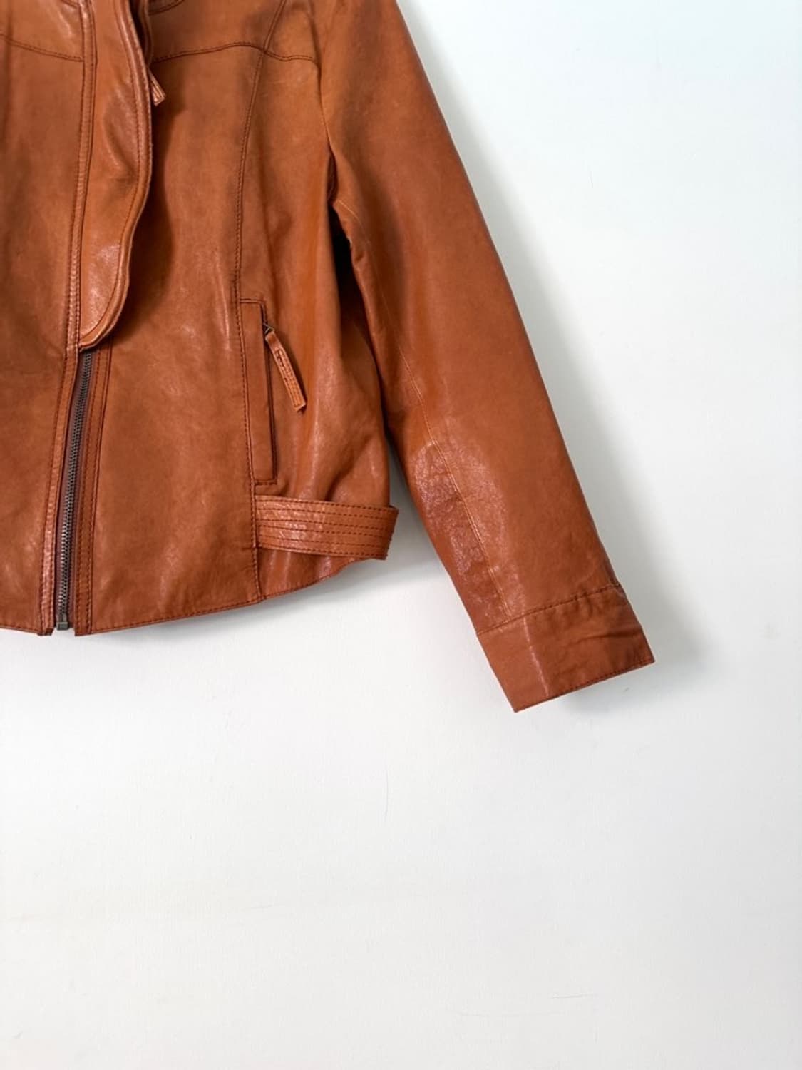 CROCODILE LADIES leather jacket / orange 상품이미지3