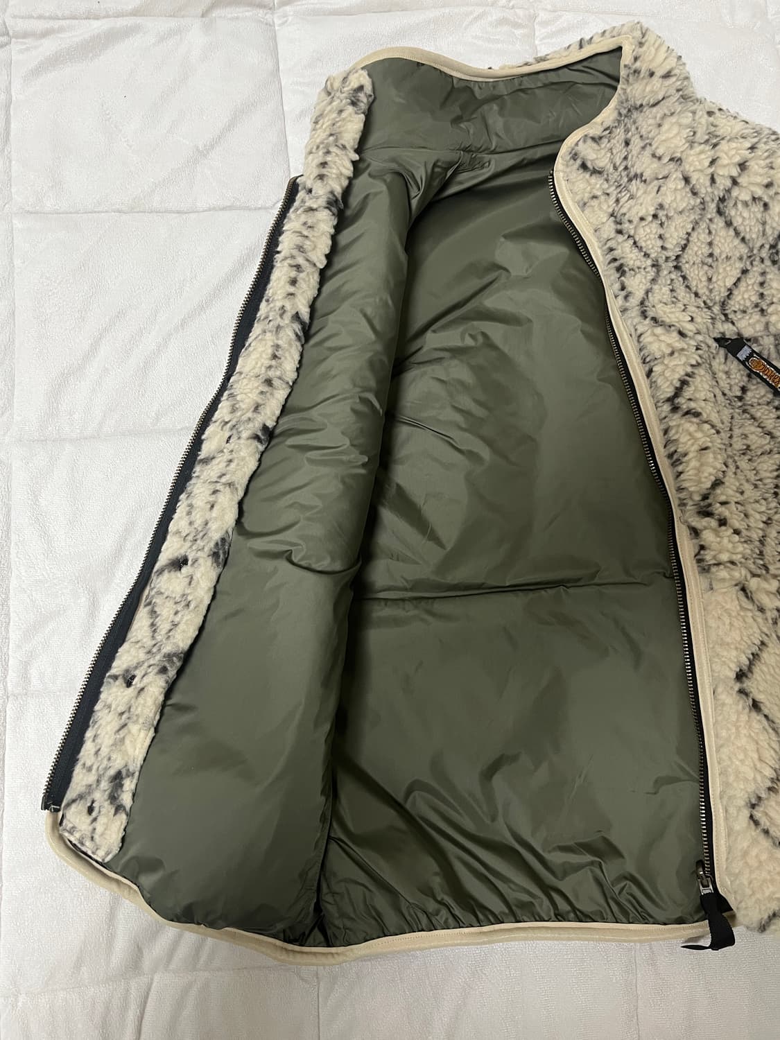 Kapital 캐피탈 기모노 사시코 보아 플리스 리버시블 베스트 키나리 상품이미지3