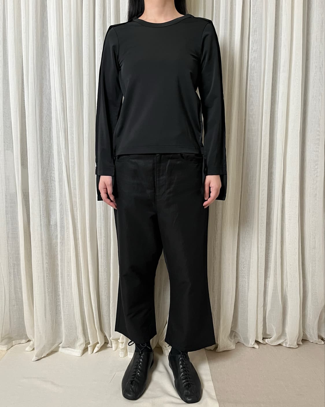 꼼데가르송 플레어 배기 크롭팬츠 Comme des garcons 상품이미지3