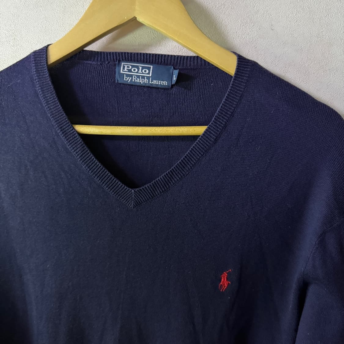 폴로 랄프로렌 남성 브이넥 긴팔 니트 L (남성 105정도) 상품이미지2