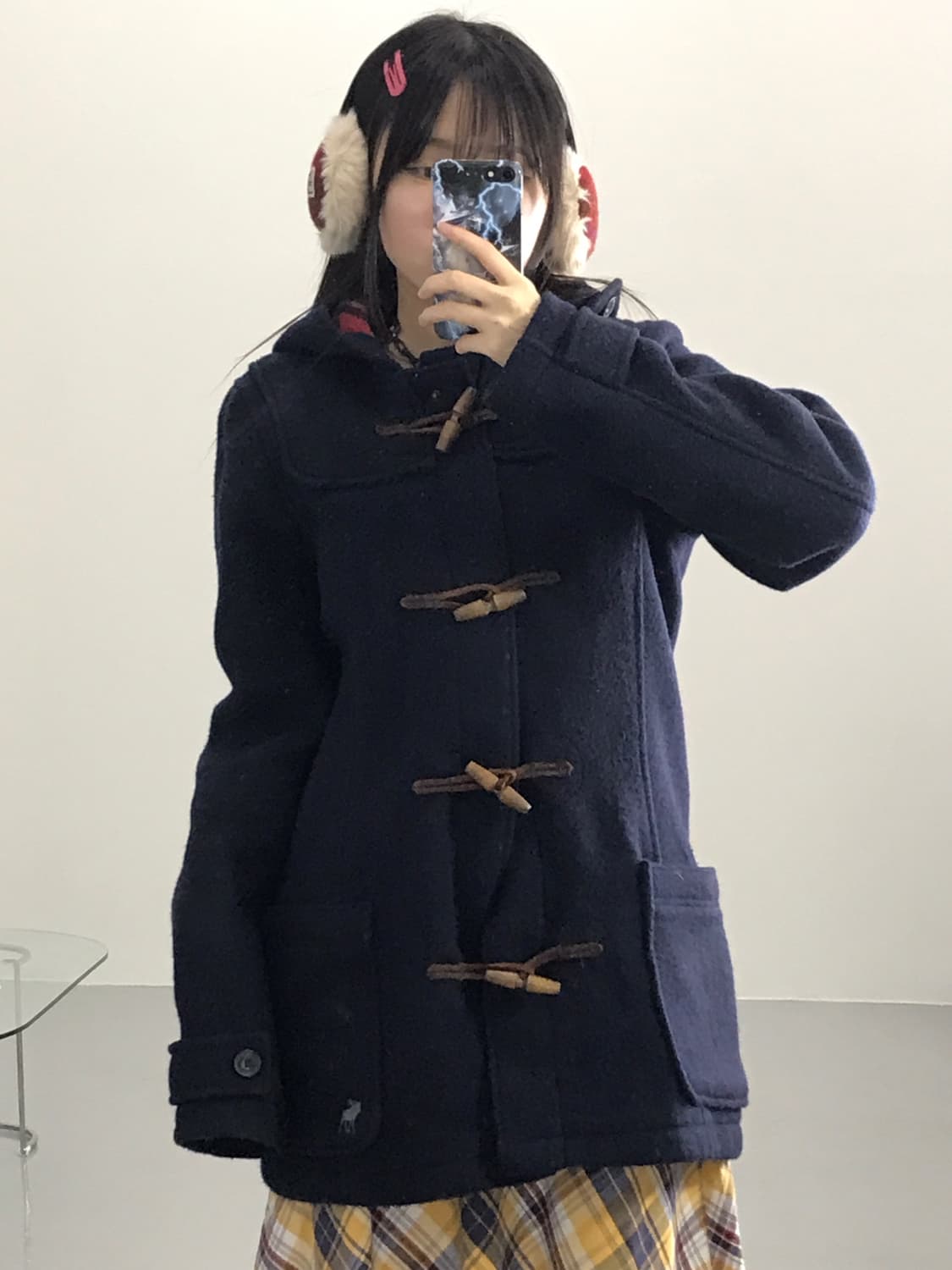 Abercrombie & Fitch Navy Wool Coats 상품이미지1