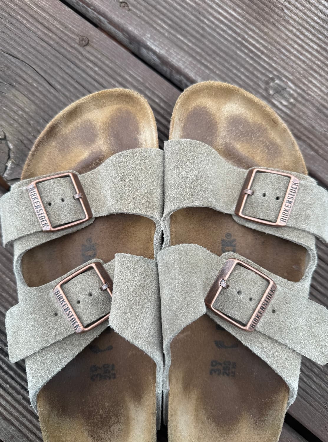 버켄스탁 아리조나 스웨이드 타우페 EU39 (250) 내로우 상품이미지5