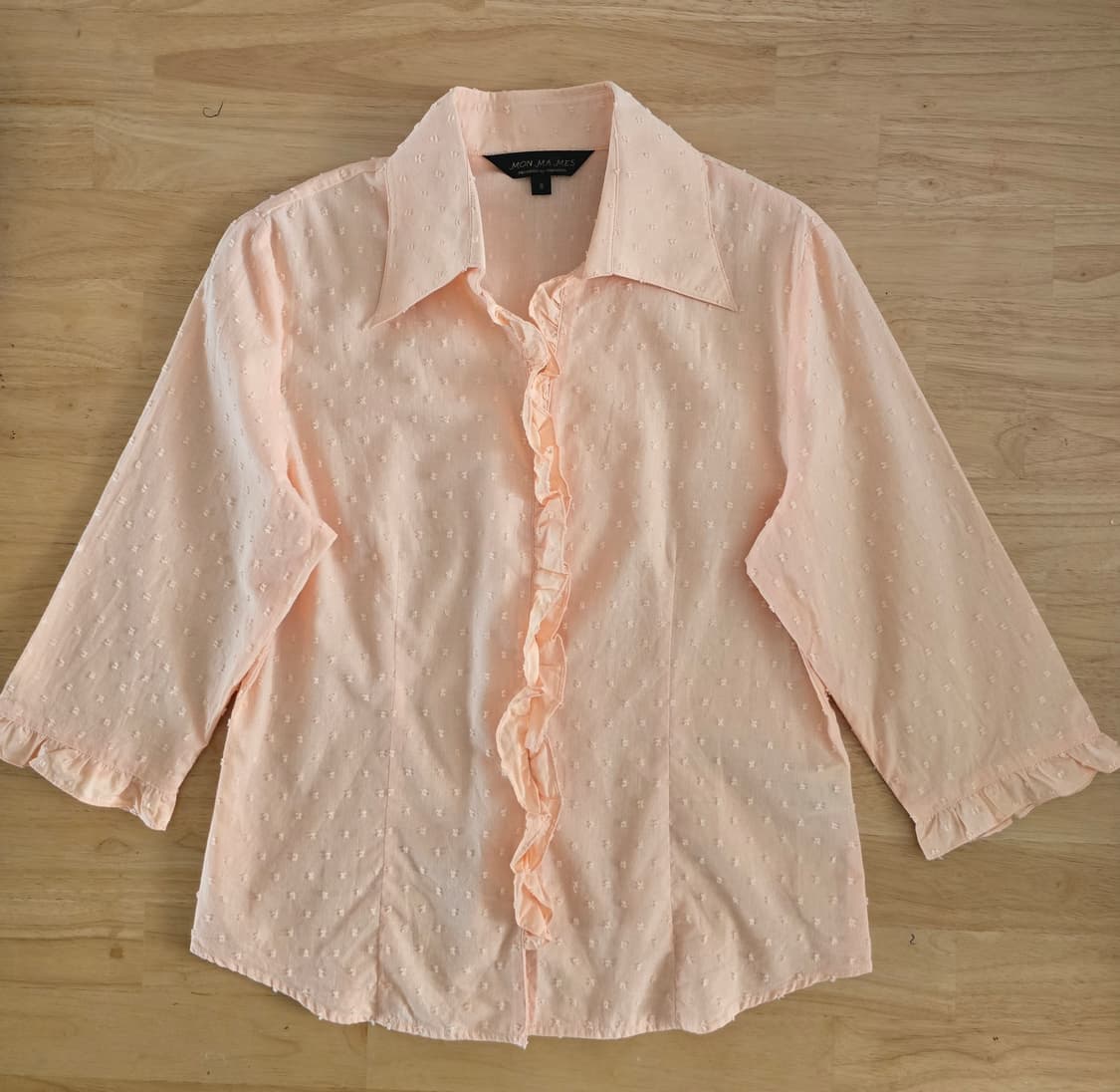 MON MA MES Dobby Ruffle Blouse 상품이미지5