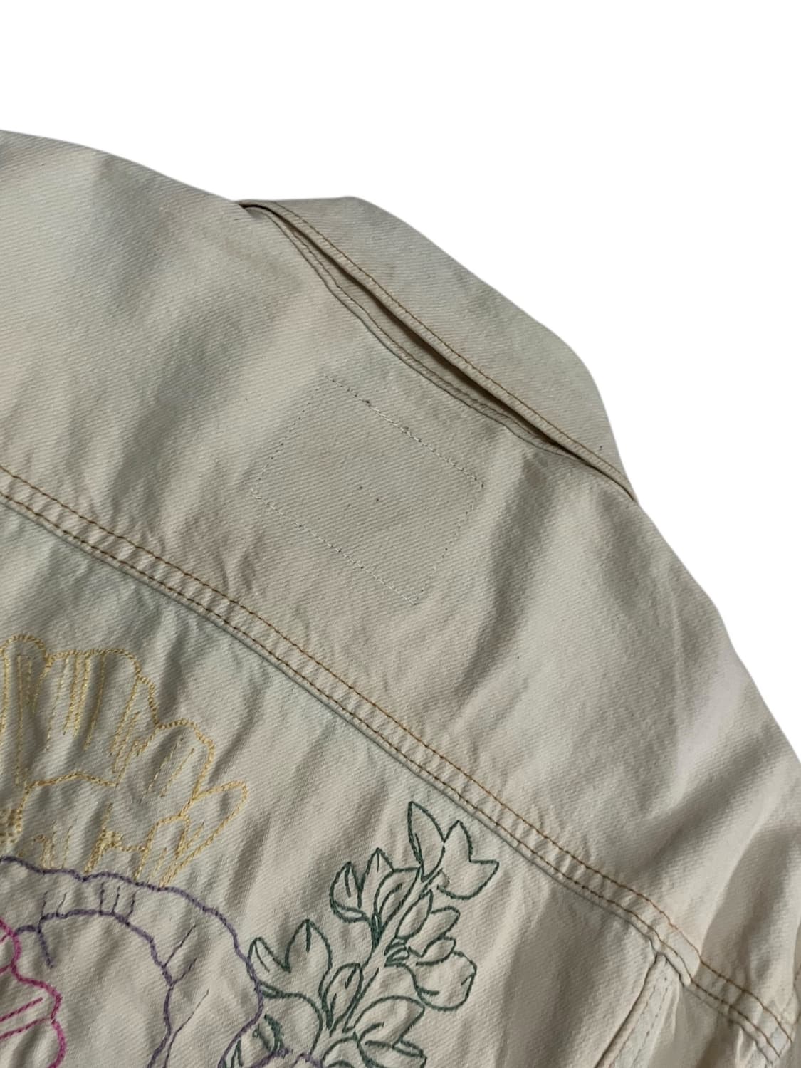 리바이스 플라워 자수 데님 자켓 L 상품이미지4