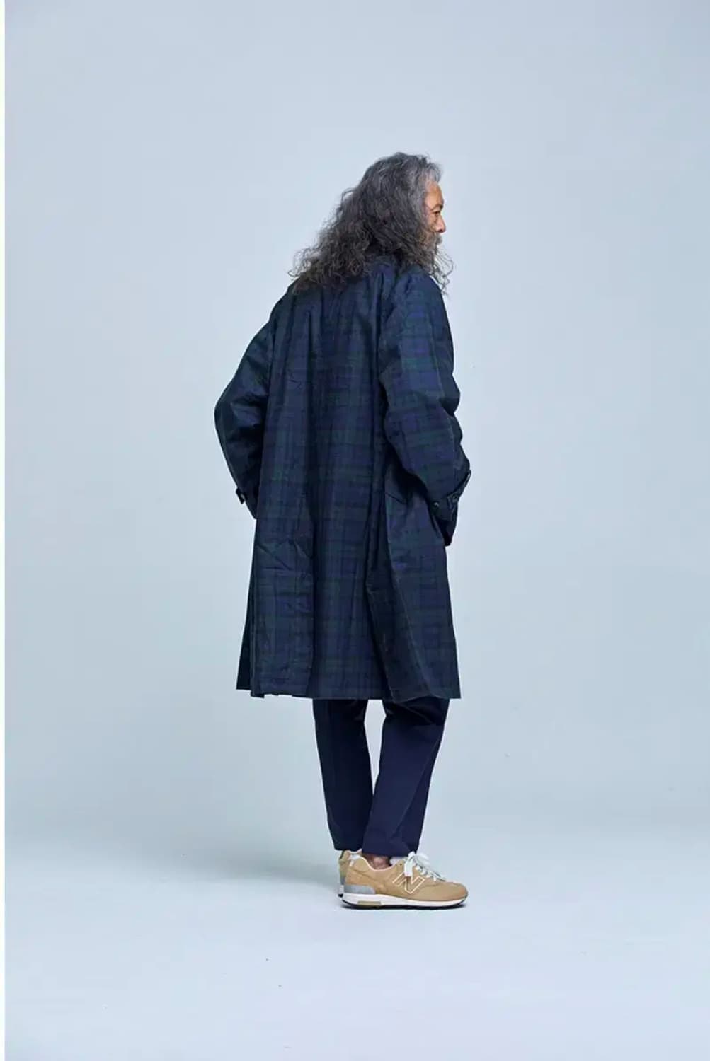 프리즘웍스 오버사이즈 발마칸 코트 블랙와치 S 상품이미지3