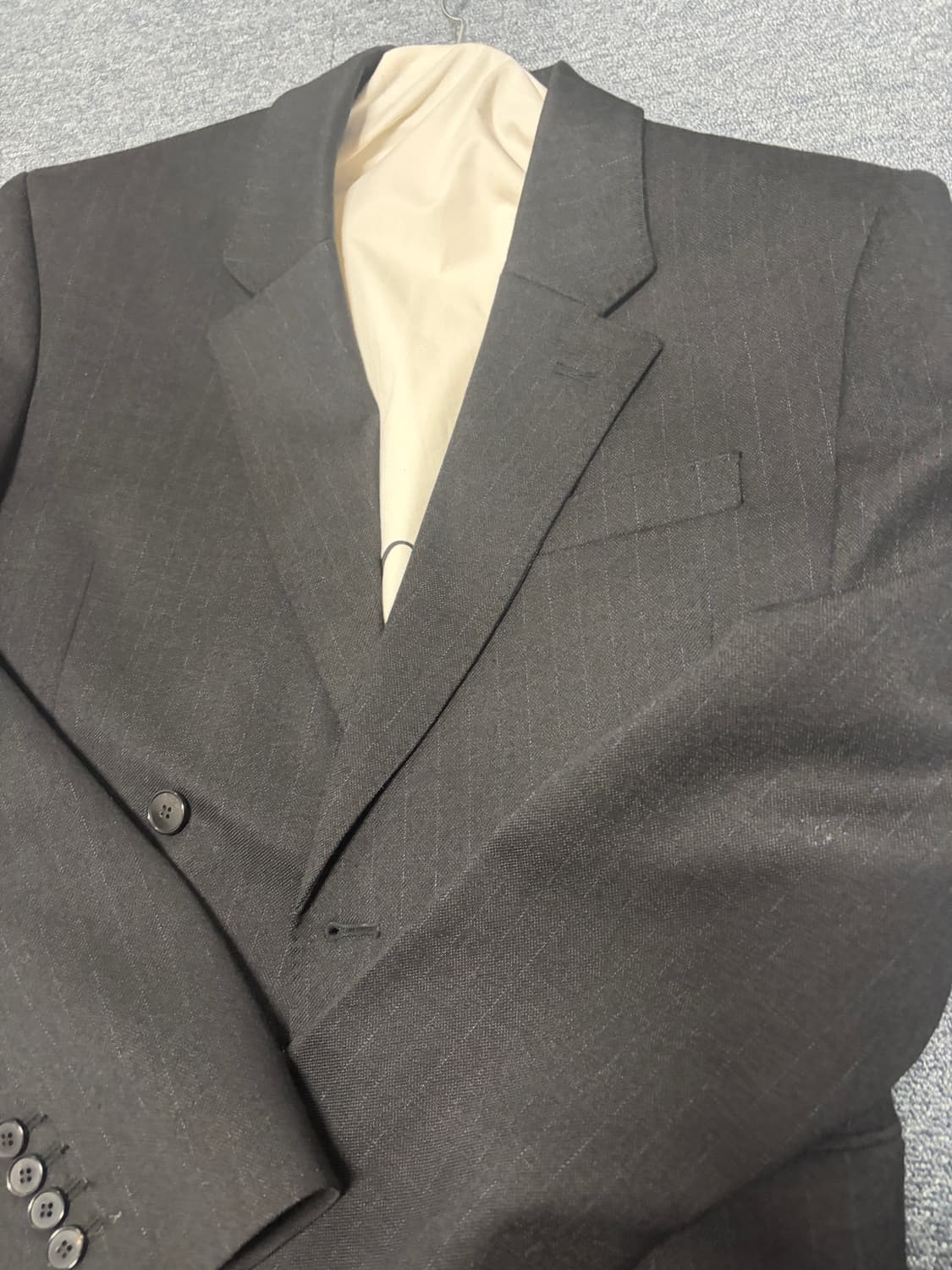 엘무드 엘 클래식 테일러드 울 스트라이프 블레이저 차콜 44 상품이미지5