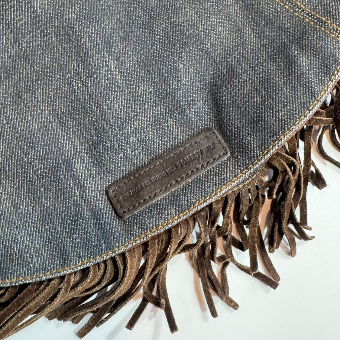 빈티지 데님 프링지 숄더백 상품이미지3