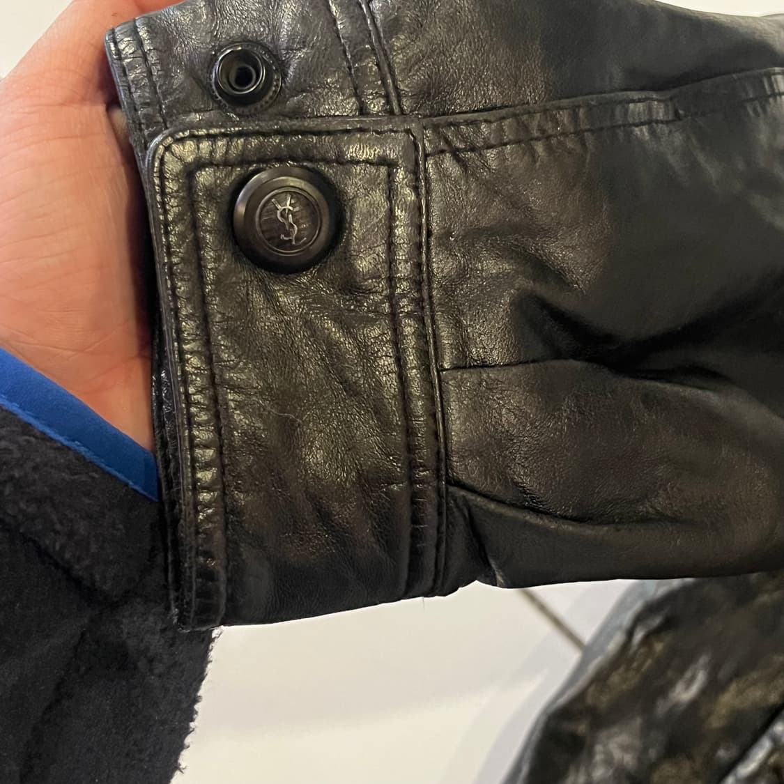 입생로랑 YSL 블랙 양가죽 자켓 상품이미지6