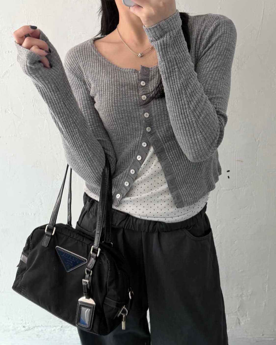 Prada 프라다 테수토 나일론 숄더 백 상품이미지2