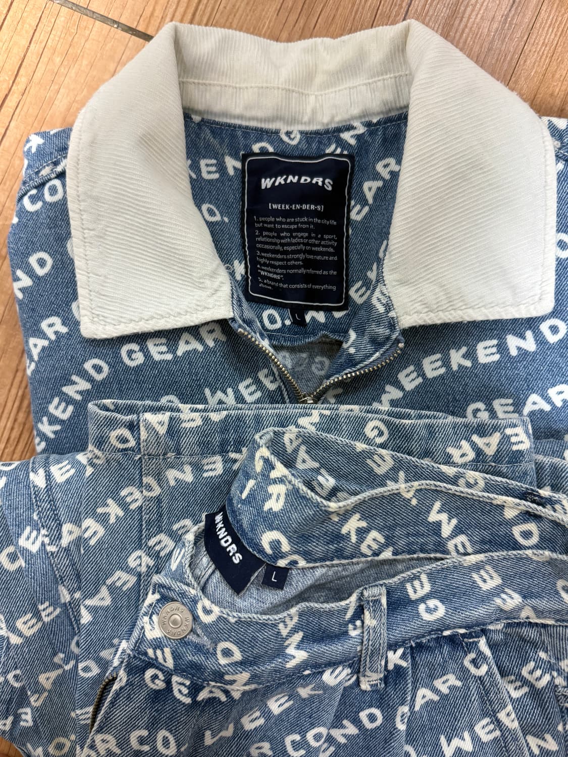 위캔더스 데님 셋업 L  상품이미지1