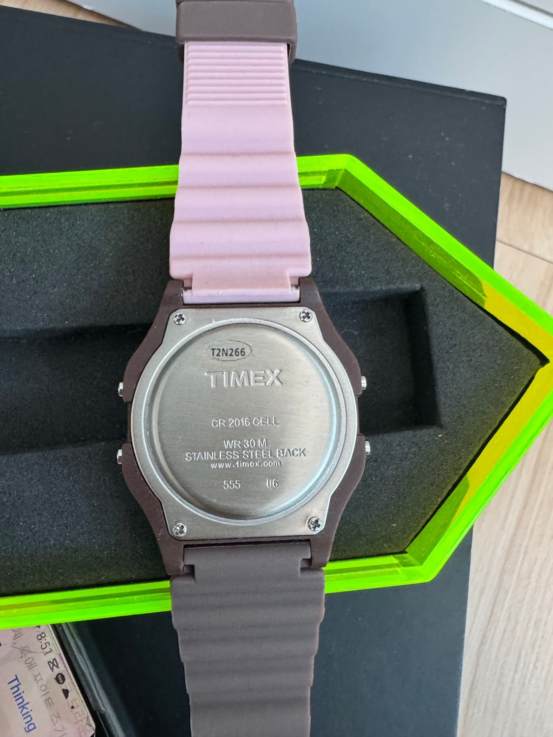 Timex80 indiglo 핑크브라운 빈티지 디지털시계 상품이미지4