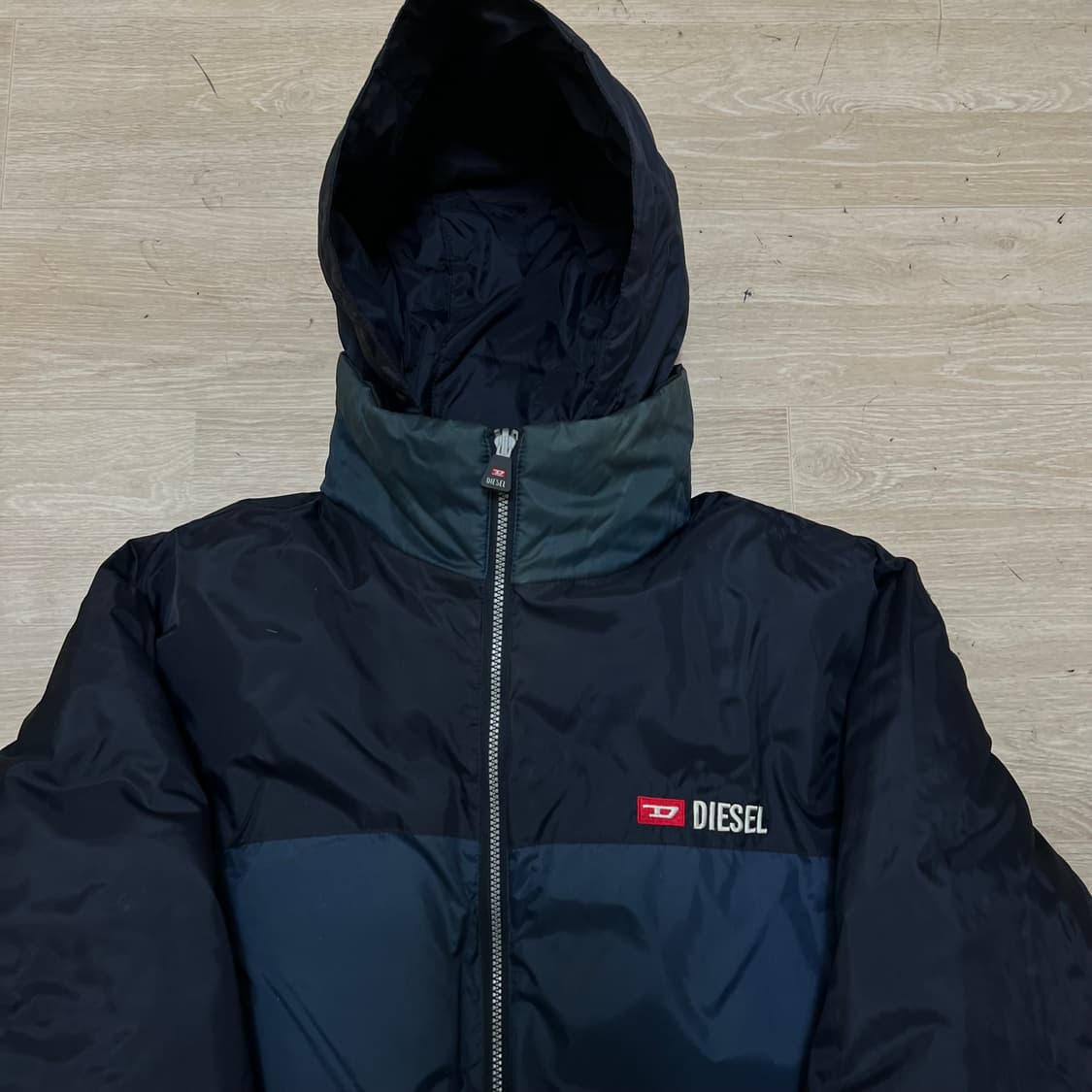 디젤 덕다운 90s 올드스쿨 리버시블 후드 패딩 [네이비] XL/105 상품이미지6