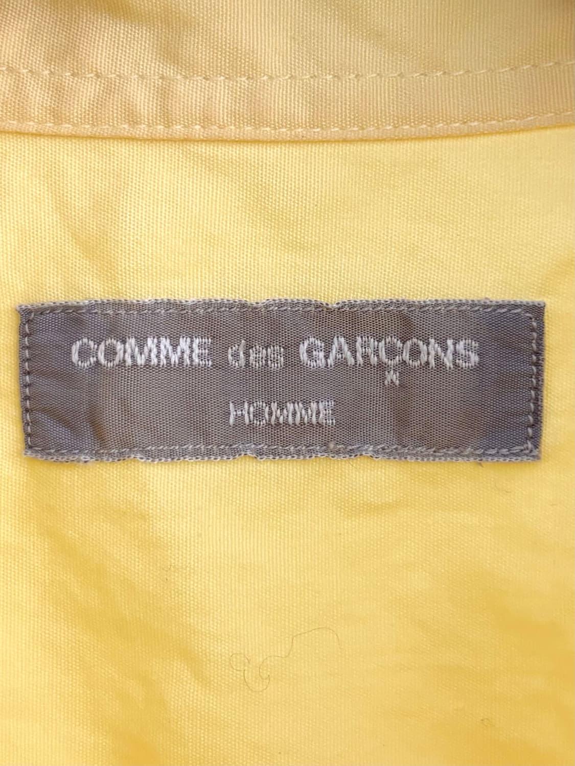  꼼데가르송 옴므 옐로우 패치워크 셔츠 상품이미지3