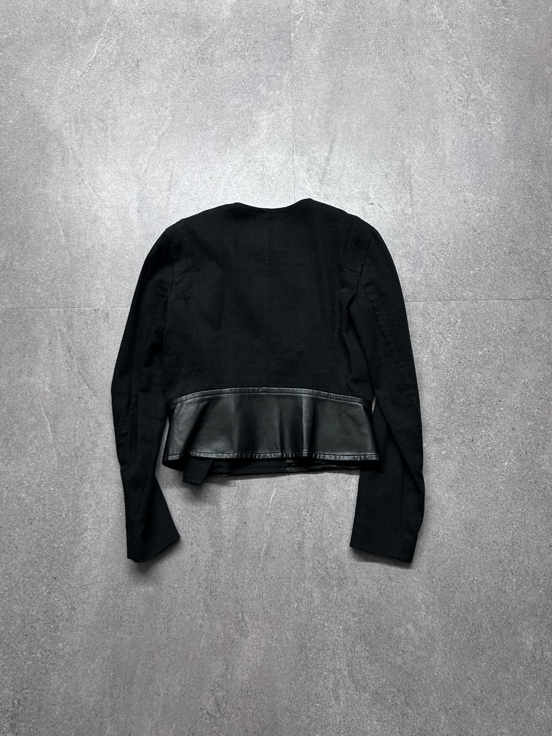 deadstock* 아르마니 사선 지퍼 트위드 크롭 자켓 상품이미지5