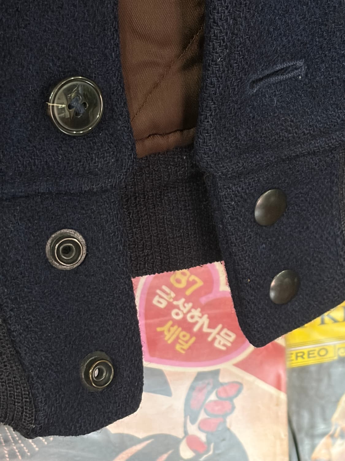 버즈릭슨 USN 레더 슬리브 울 자켓 S 상품이미지7