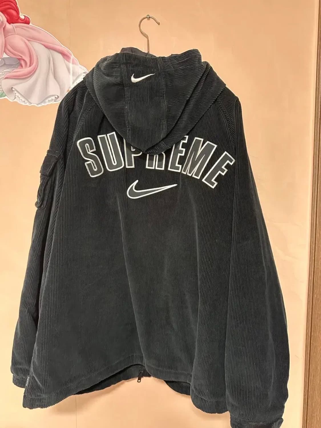 M)슈프림 x 나이키 아크 코듀로이 후드 자켓 블랙 -22ss 상품이미지7