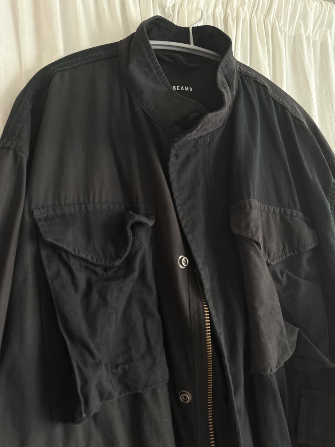 M)빔즈 m65 블랙 코튼 자켓 상품이미지2