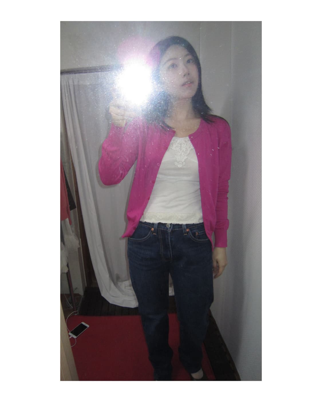 vintage magenta pink cardigan y2k 상품이미지7