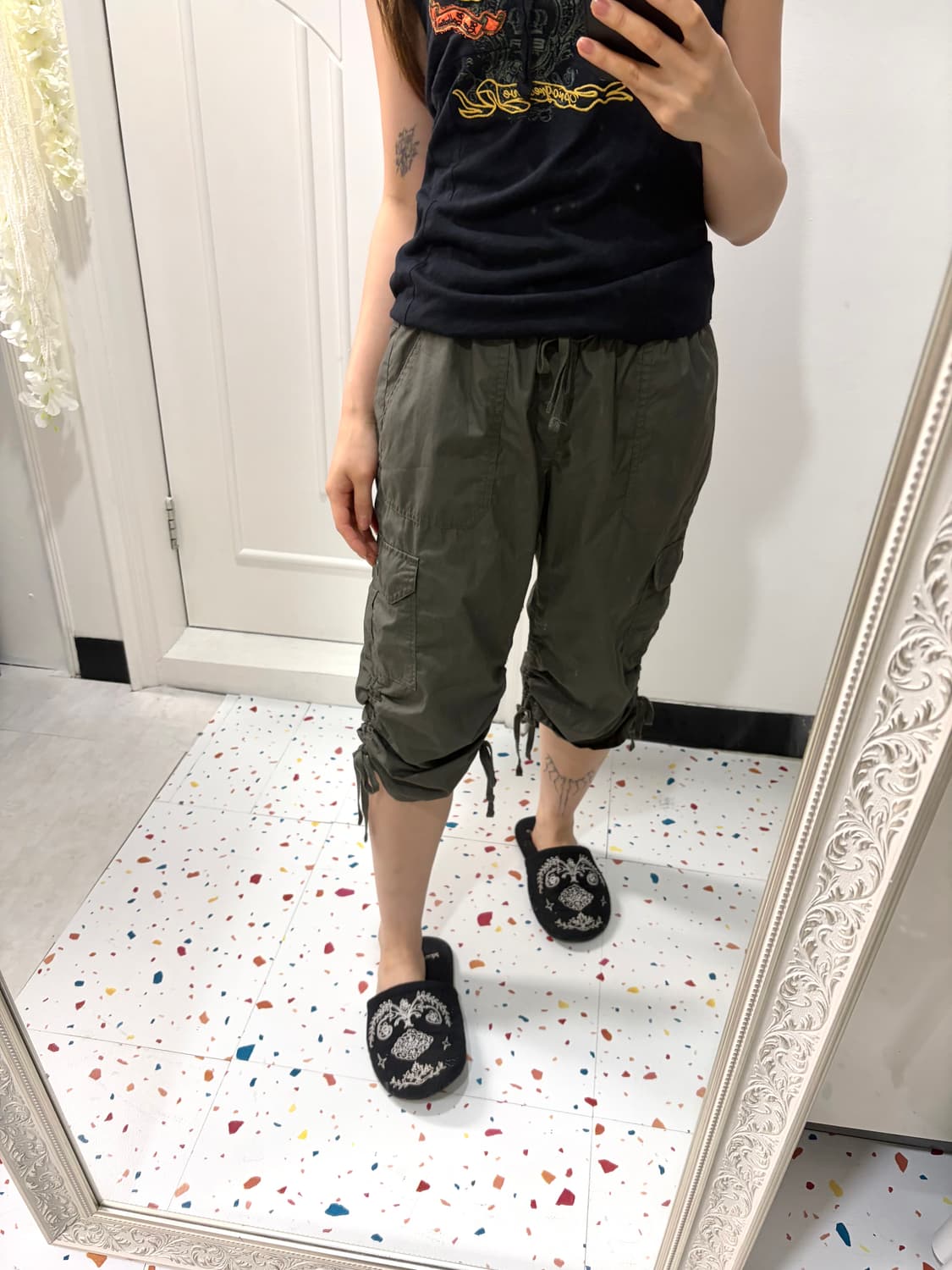 khaki cropped pants 상품이미지4