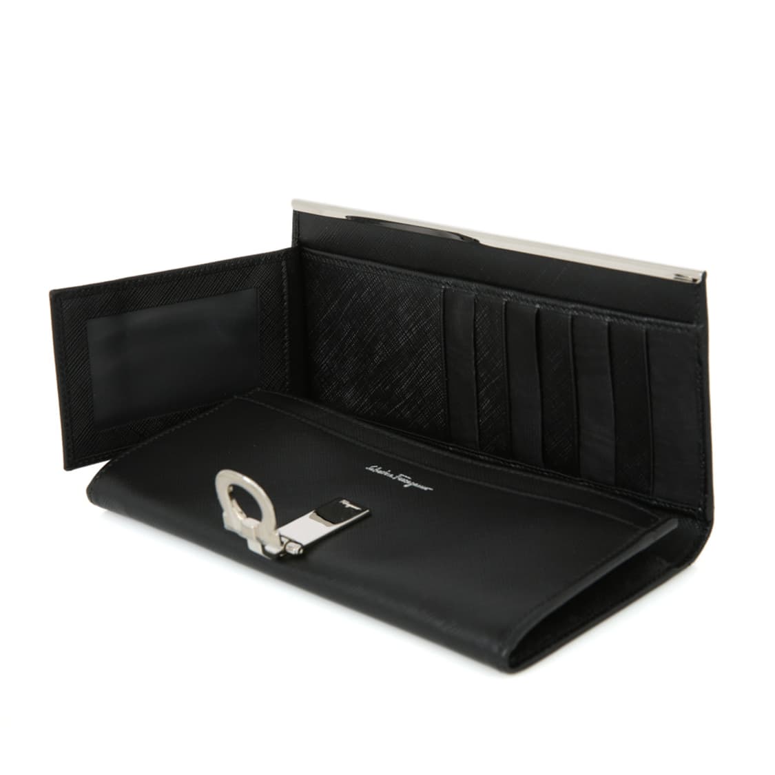 페라가모 간치오 플랩 장지갑 블랙 바라 월렛 22-4633 상품이미지9