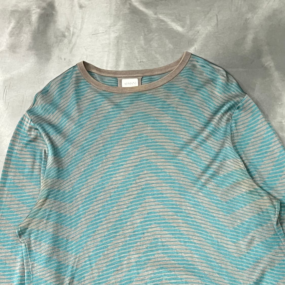  아르마니 꼴레지오니 스트라이프 패턴 니트 y15115 상품이미지3