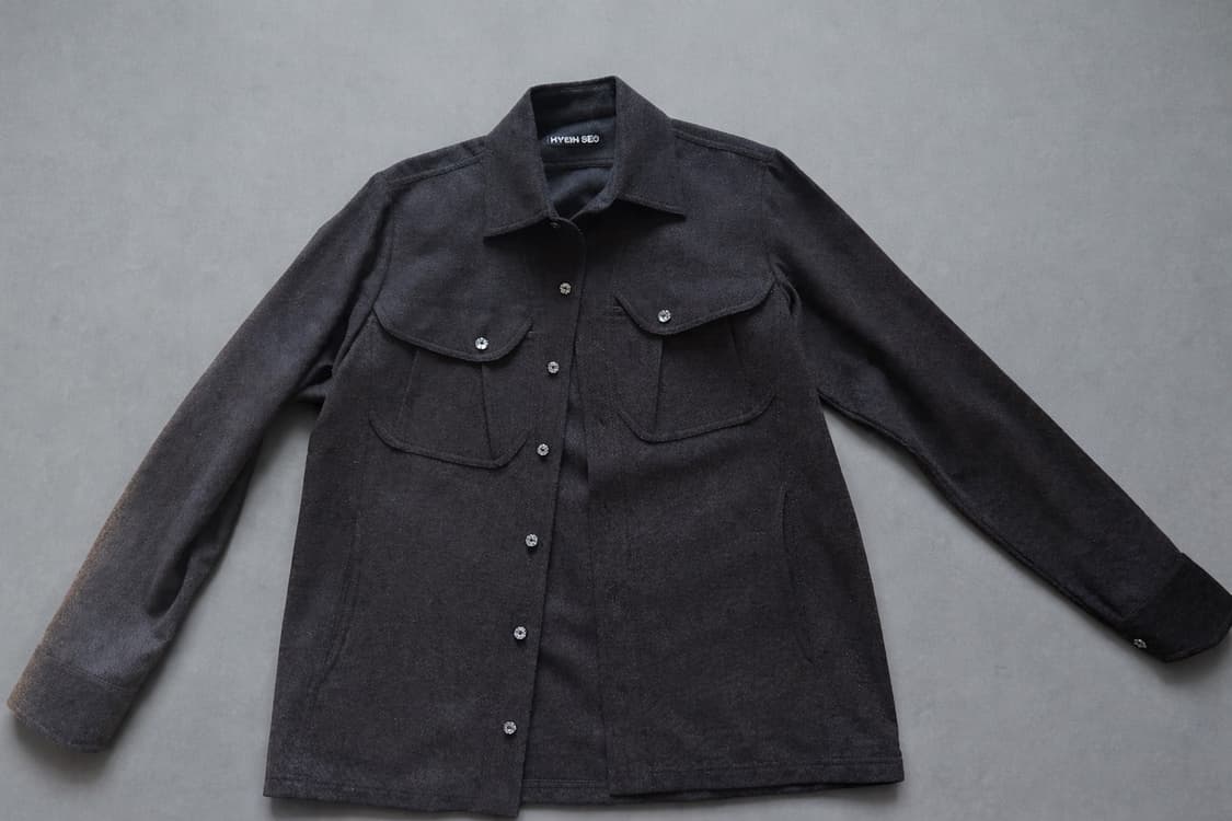 혜인서 울 셔츠 자켓 브라운  상품이미지1