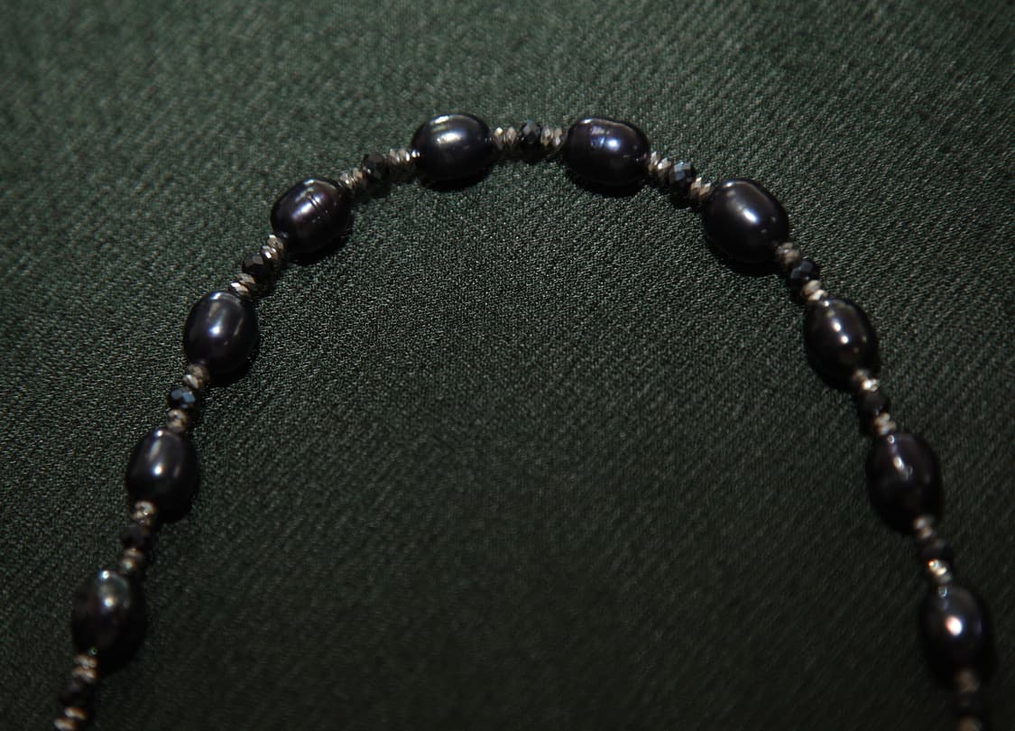 CASIOPEIA #046 Black Pearl Navy Necklace 상품이미지8
