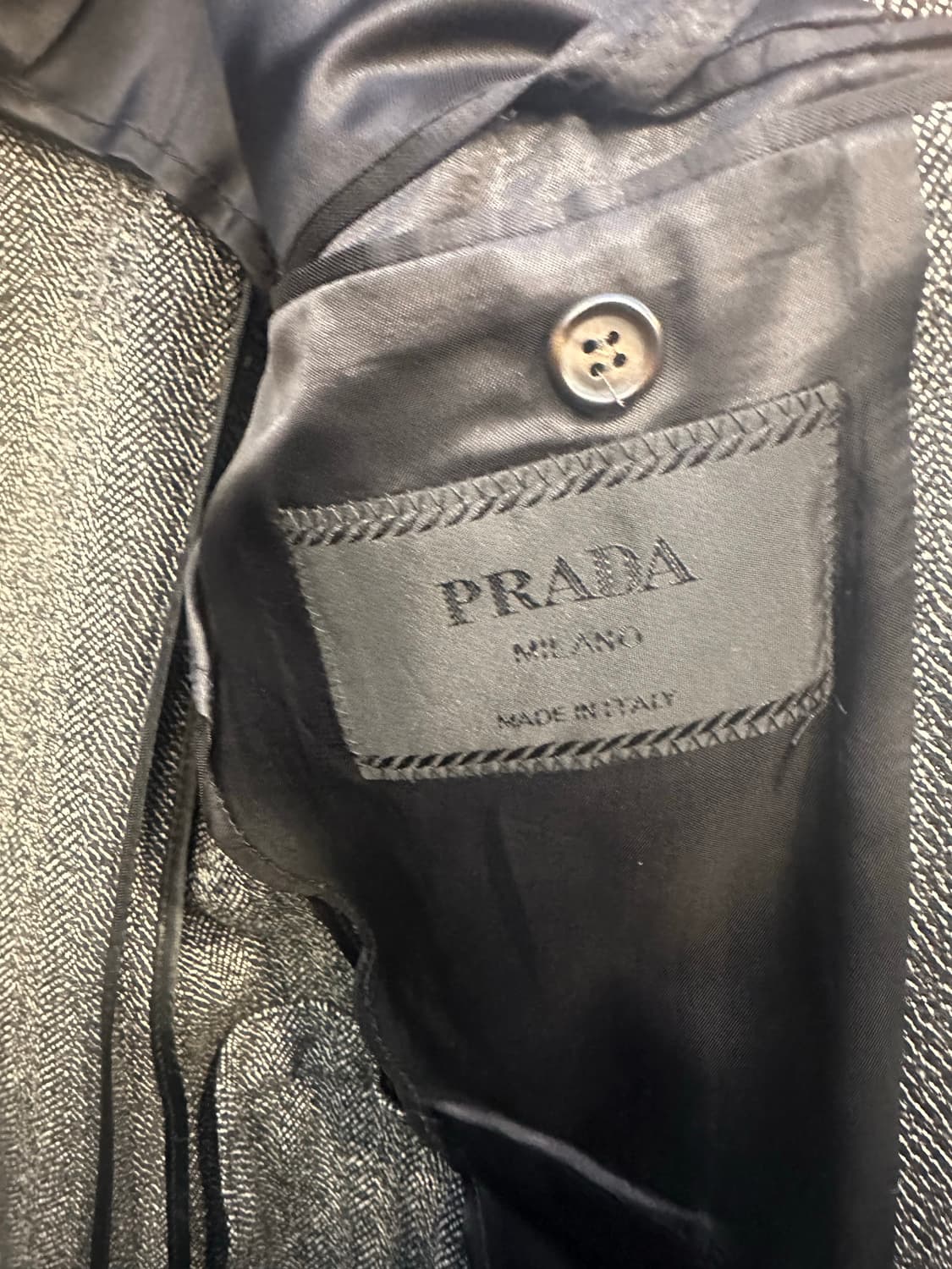 프라다 헤링본 패턴 남성 자켓 상품이미지2