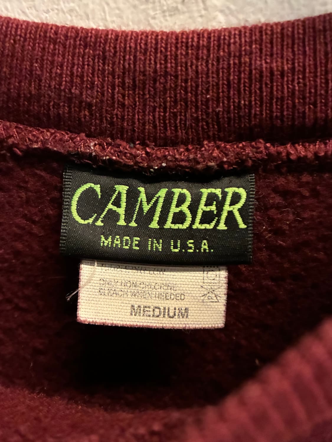 Camber 버건디 스웻셔츠 [M] Made in USA 상품이미지2